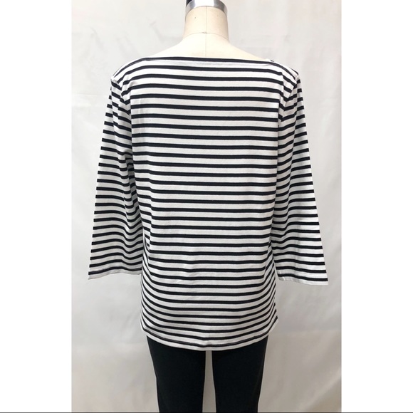 The Vermont Country Store Black/White Stripe Knit - Picture 3 of 12